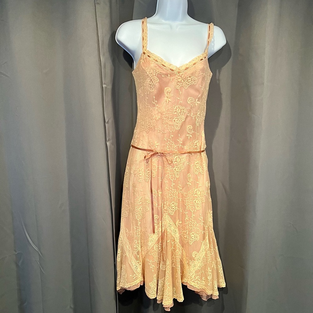 Blush satin/lace Laundry by Shelli Segal dress
